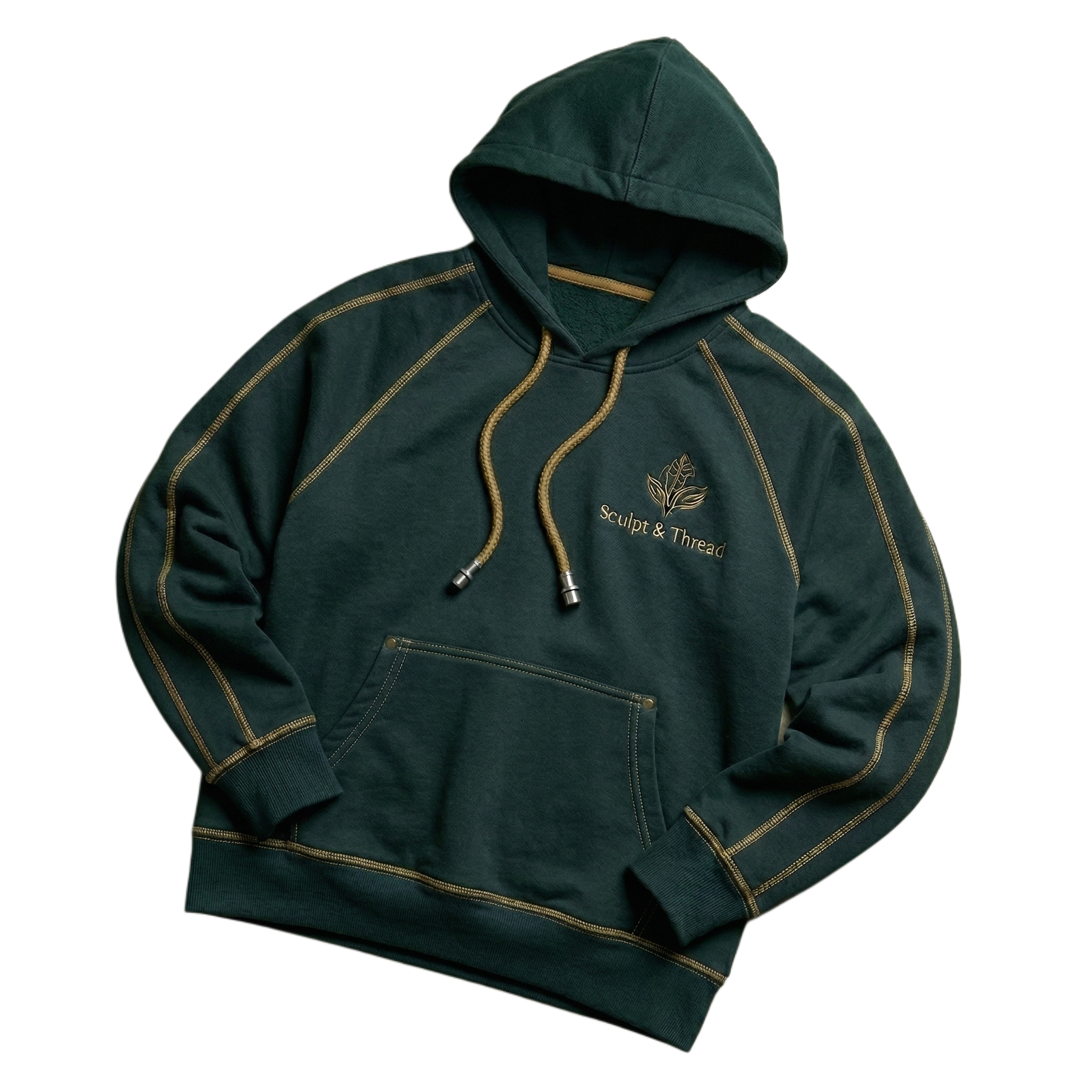 Sculpt & Thread Vintage Wash Pullover Hoodie - Dark Spruce